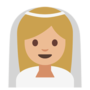 👰🏼 Emoji Novia Con Velo: Tono De Piel Claro Medio en Google Android 7.0.