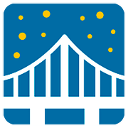 Emoji 🌉 Ponte Di Notte su Google Android 7.0.