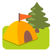 Émoji 🏕️ Camping sur Google Android 7.0.