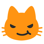 😼 Emoji Rosto De Gato Com Sorriso Irônico na Google Android 7.0.