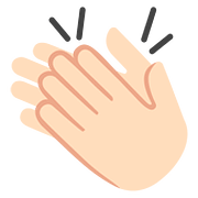 Emoji 👏🏻 Mani Che Applaudono: Carnagione Chiara su Google Android 7.0.