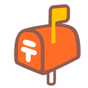 Emoji 📫 Cassetta Postale Chiusa Bandierina Alzata su Google Android 7.0.