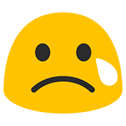 Emoji 😢 Faccina Che Piange su Google Android 7.0.