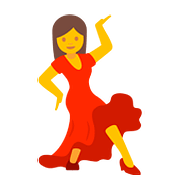 tanzende Frau Emoji auf Google Android 7.0.