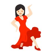 💃🏻 Emoji tanzende Frau: helle Hautfarbe Google Android 7.0.