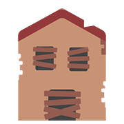 Emoji 🏚️ Casa In Rovina su Google Android 7.0.