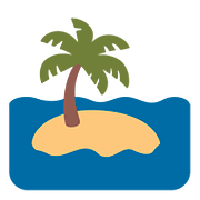 Émoji 🏝️ île Déserte sur Google Android 7.0.