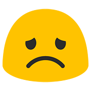 😞 Emoji Cara Decepcionada en Google Android 7.0.