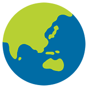 🌏 Emoji Globus mit Asien und Australien Google Android 7.0.