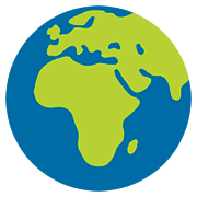 Émoji 🌍 Globe Tourné Sur L’Afrique Et L’Europe sur Google Android 7.0.