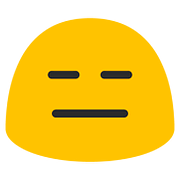 Émoji 😑 Visage Sans Expression sur Google Android 7.0.