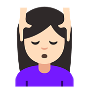 💆🏻 Emoji Pessoa Recebendo Massagem Facial: Pele Clara na Google Android 7.0.