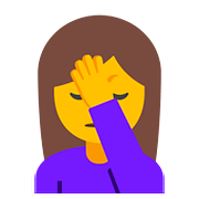Emoji 🤦 Persona Esasperata su Google Android 7.0.
