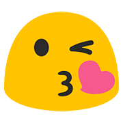 😘 Emoji Cara Lanzando Un Beso en Google Android 7.0.