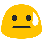 😓 Emoji bedrücktes Gesicht mit Schweiß Google Android 7.0.