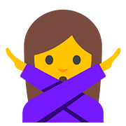 🙅 Emoji Pessoa Fazendo Gesto De «não» na Google Android 7.0.