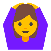 Emoji 🙆 Persona Con Gesto OK su Google Android 7.0.