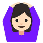 Emoji 🙆🏻 Persona Con Gesto OK: Carnagione Chiara su Google Android 7.0.