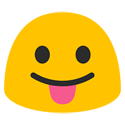 😛 Emoji Rosto Mostrando A Língua na Google Android 7.0.