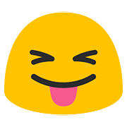 Emoji 😝 Faccina Con Un Gran Sorriso Che Mostra La Lingua su Google Android 7.0.