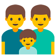 Émoji 👨‍👨‍👦 Famille : Homme, Homme Et Garçon sur Google Android 7.0.