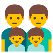 👨‍👨‍👦‍👦 Emoji Familie: Mann, Mann, Junge und Junge Google Android 7.0.