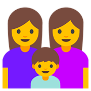 👩‍👩‍👦 Emoji Familie: Frau, Frau und Junge Google Android 7.0.