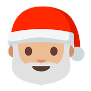 🎅🏼 Emoji Papá Noel: Tono De Piel Claro Medio en Google Android 7.0.