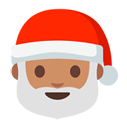 🎅🏽 Emoji Papá Noel: Tono De Piel Medio en Google Android 7.0.
