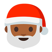 🎅🏾 Emoji Papai Noel: Pele Morena Escura na Google Android 7.0.