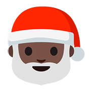 Emoji 🎅🏿 Babbo Natale: Carnagione Scura su Google Android 7.0.