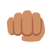 Emoji 👊🏽 Pugno Chiuso: Carnagione Olivastra su Google Android 7.0.