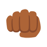 Emoji 👊🏾 Pugno Chiuso: Carnagione Abbastanza Scura su Google Android 7.0.