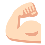 💪🏻 Emoji Bíceps Flexionado: Tono De Piel Claro en Google Android 7.0.
