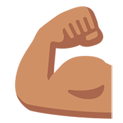 💪🏽 Emoji Bíceps: Pele Morena na Google Android 7.0.