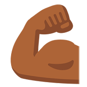 💪🏾 Emoji Bíceps: Pele Morena Escura na Google Android 7.0.