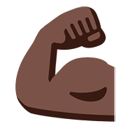 Émoji 💪🏿 Biceps Contracté : Peau Foncée sur Google Android 7.0.