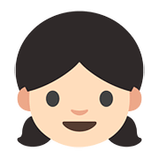 👧🏻 Emoji Niña: Tono De Piel Claro en Google Android 7.0.