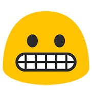 😬 Emoji Grimassen schneidendes Gesicht Google Android 7.0.