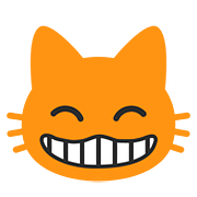 😸 Emoji Rosto De Gato Sorrindo Com Olhos Sorridentes na Google Android 7.0.