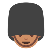 💂🏽 Emoji Guarda: Pele Morena na Google Android 7.0.