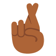 🤞🏾 Emoji Dedos Cruzados: Tono De Piel Oscuro Medio en Google Android 7.0.