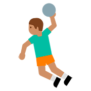 Émoji 🤾🏽 Personne Jouant Au Handball : Peau Légèrement Mate sur Google Android 7.0.