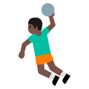 Émoji 🤾🏿 Personne Jouant Au Handball : Peau Foncée sur Google Android 7.0.