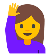 Émoji 🙋 Personne Qui Lève La Main sur Google Android 7.0.