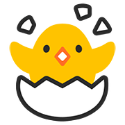 🐣 Emoji Pollito Rompiendo El Cascarón en Google Android 7.0.