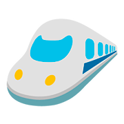 🚄 Emoji Hochgeschwindigkeitszug mit spitzer Nase Google Android 7.0.