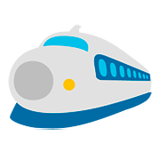 Emoji 🚅 Treno Alta Velocità Punta Arrotondata su Google Android 7.0.