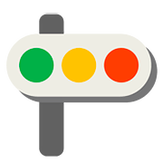 Émoji 🚥 Feu Tricolore Horizontal sur Google Android 7.0.