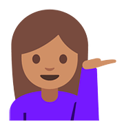 💁🏽 Emoji Infoschalter-Mitarbeiter(in): mittlere Hautfarbe Google Android 7.0.